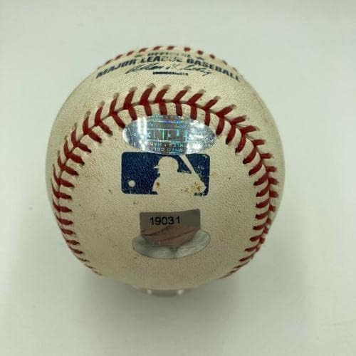 משחק חתימה של דרק ג'טר השתמשו בבייסבול מייג'ור ליגה שטיינר ו- MLB Auth Holograms - משחק MLB השתמש בייסבול