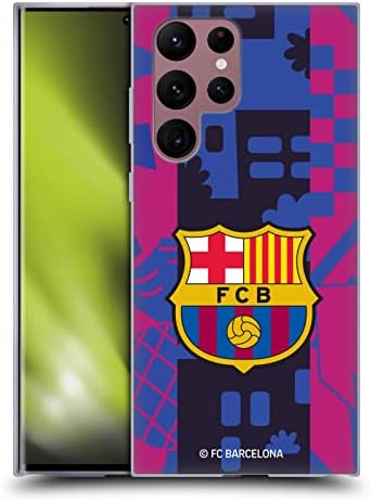 עיצובים של תיק ראש מורשה רשמית FC ברצלונה שלישית 2021/22 ערכת קרסט רכה ג'ל מארז תואם ל- Samsung Galaxy