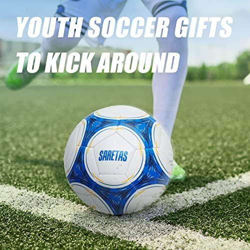כדור כדורגל סרטאס זוהר בכדור הכדורגל האפל בגודל רשמי 5, כדור מתנה לכדורגל לילדים משחק חיצוני מקורה,