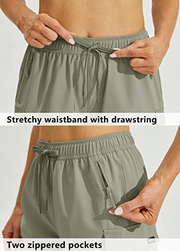 מכנסיים קצרים לנשים מטיילים מכנסיים קצרים מטען מהיר גולף יבש מהיר מכנסיים אתלטים פעילים 7 מכנסי קיץ