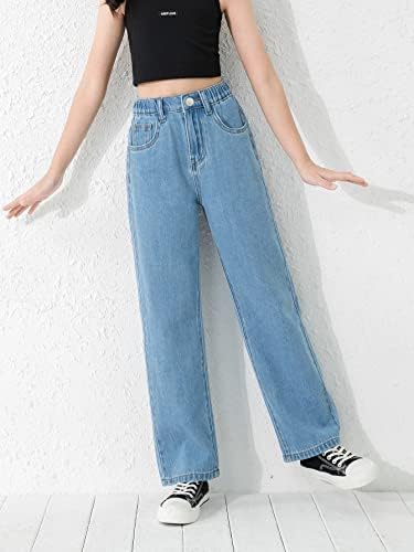 בנות פלורנס קולורבלוק ג 'ינס קרוע בגזרה גבוהה הרס מכנסי ג' ינס