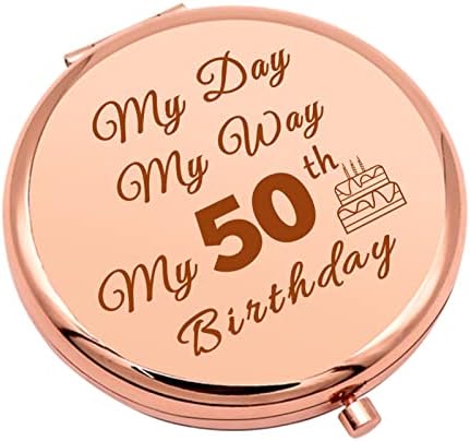 50 יום הולדת מתנות לנשים 50 שנים יום הולדת מתנות רעיונות קומפקטי איפור מראה עבור אמא אשתו חבר מתקפל
