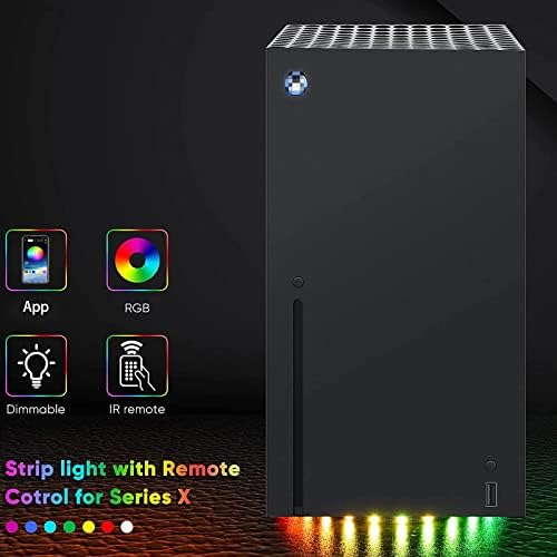 נננינו RGB רצועת אור LED לסדרת Xbox X, אור LED PS5 עם 8 צבעים, מופעל על ידי USB ושלט רחוק, יותר מ -400