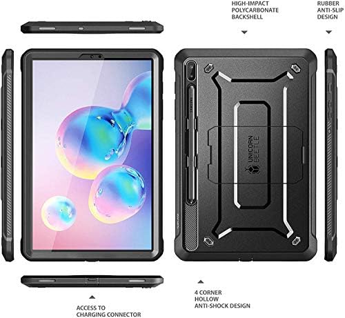 SUPCASE UB Pro Series Case עבור Galaxy Tab S6, עם מגן מסך מובנה מגן גוף מלא קיק עמדות מחוספסים עם שחרור
