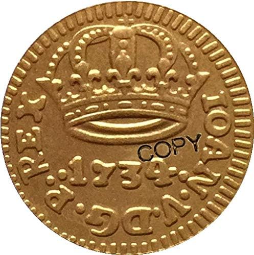 מטבע אתגר 1734 עותק מטבעות ברזיל לקולקציית מטבע עיצוב משרדים בחדר הבית