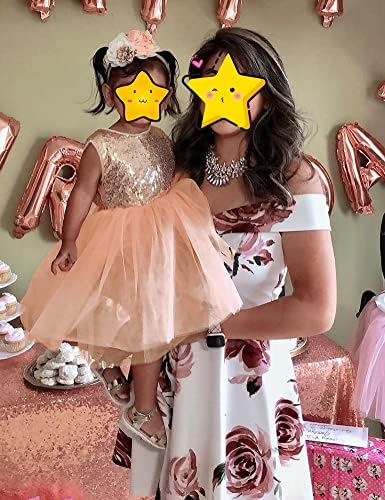 AGQT בנות תינוקות פאייטים טוטו שמלת שרוולים ללא שרוולים שמלות יום הולדת נסיכה גודל 3M-4T