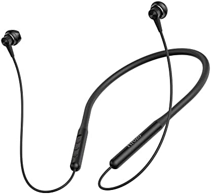 אוזניות אלחוטיות סביב הצוואר אוזניות בלוטות ' אלחוטיות 10 מ מ נהגים מתקפלים וקלים משקל - שחור