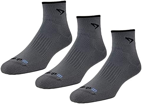 Trymax Unisex-adult Trail Running 1/4 Crew Fillowning Leg 3-Pack