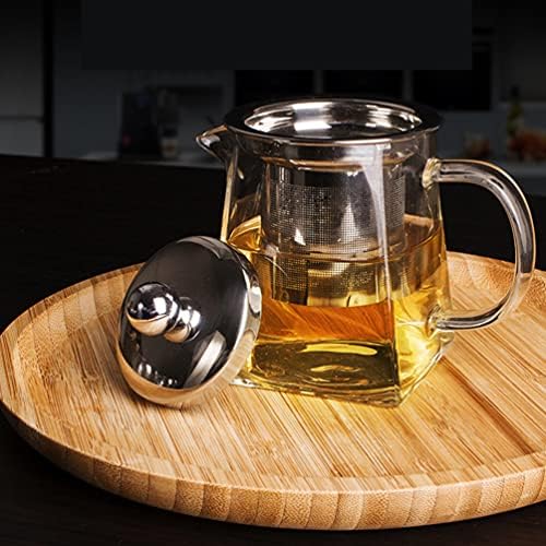 Cabilock 2 PCS קומקום זכוכית עם קומקום תה בטוח נשלף לתה.