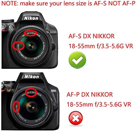 מכסה עדשות D5200 עבור Nikon D5500 D5200 D3200 W/Nikkor AF-S 18-55 ממ עדשה, עבור Canon EF-M 18-55 ממ