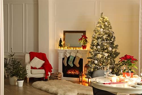 אוצרות קרוליין BB2899CS סגן אנגלית עץ חג מולד שמח גרב חג מולד, אח תלויה גרביים עונת חג המולד עיצוב חג