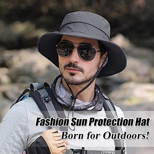 כובע שמש רחב שוליים כובע שמש לגברים נשים אטום מים ספארי כובע הגנה מפני UV