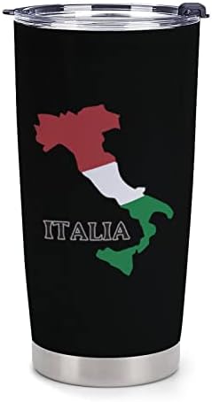 דגל איטליה מפת ספל נסיעות פלסטי