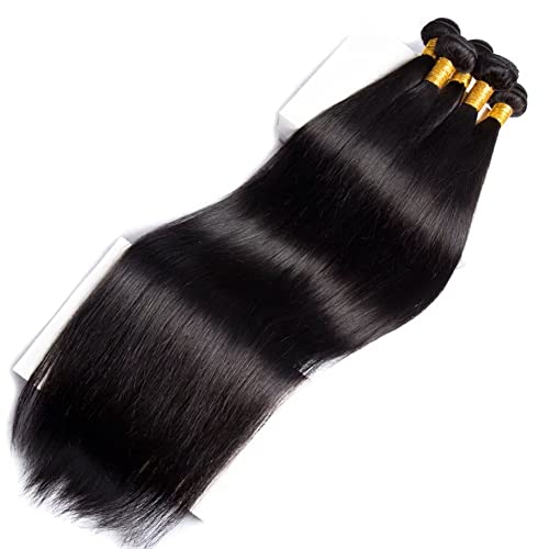 10א ישר שיער חבילות 28 30 32 אינץ ברזילאי שיער טבעי חבילות לא מעובד שיער לא מעובד ישר לארוג שיער