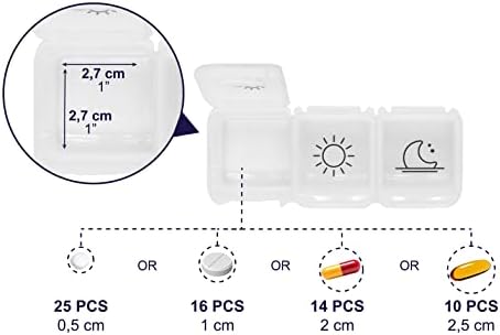קמינה - מארגן גלולות חודשי 3 פעמים ביום, מארגן גלולות לחודש, מארגן גלולות ליום 30, תיבת מארגן תרופות