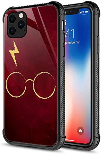 Carloca iPhone 11 Pro Max Case, Glass Flash Red iPhone 11 Pro מקסימום מקרים לבני נוער בגברים, עיצוב