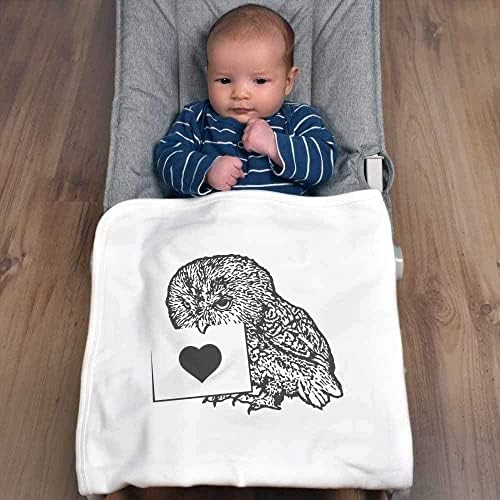 Azeeda 'Valentines Owl' שמיכה / צעיף כותנה כותנה