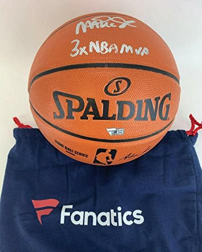Magic Johnson 3x NBA MVP חתום חתימה חתימה SPALDING I/O קנאים כדורסל COA - כדורסל חתימה