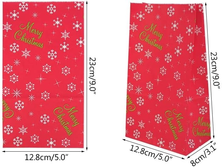קישוטי חג המולד חמודים קישוטים 2022, 23 על 13 סמ שקיות מתנה לחג המולד שקיות אריזת ממתקים לחג המולד שקיות