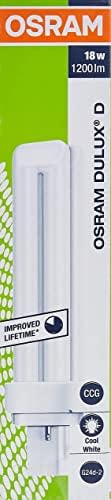 אוסראם 012056-דולוקס ד 18 וואט/840 צינור כפול 2 פינים בסיס נורת פלורסנט קומפקטית