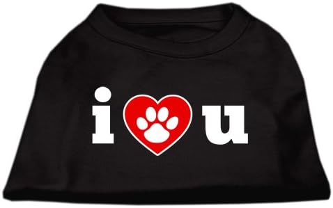 אני אוהב אותך חולצת כלבים scrprint שחור xxxl