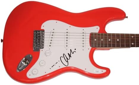 אוריאנטי פנאגריס חתמה על חתימה בגודל מלא פנדר אדום סטראטוקסטר גיטרה חשמלית עם ג 'יימס ספנס ג' יי. אס.