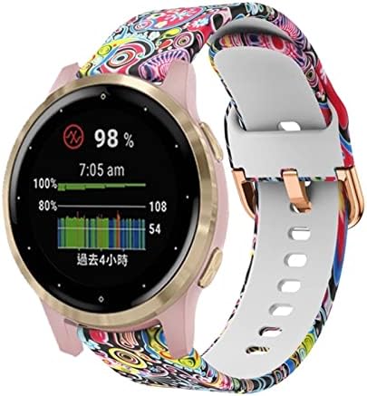 KANGDD 18 ממ החלפת סיליקון רצועת רצועת שעונים חכמה עבור TICWATCH C2 עבור Garmin Active S Watch Watch