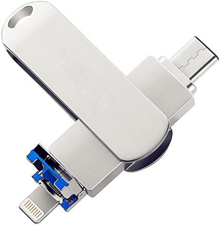 פלוס+ 10 חתיכות USB C כונן הבזק 128 ג'יגה-בייט מקל זיכרון 3 ב 1 USB עבור Apple iPhone iPad iOS Mac Mac