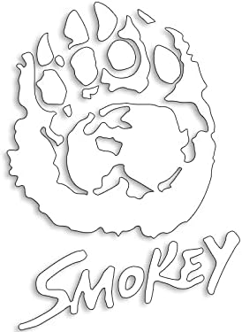 ויניל לבן גדול דוב סמוקי מדבקה להדפסה, מדבקות למכוניות, משאיות, מקררים, בקבוקי מים ומחשבים ניידים