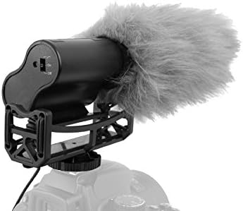 מיקרופון רגישות גבוהה עם שמשה קדמית ומאפ רוח חתול מתים עבור Sony Nex-FS700R