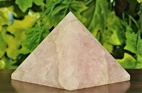 ורוד טבעי ורוד ורוד קוורץ קריסטל ריפוי אבן מטאפיזית מגולפת בגודל ענק גודל מצרים פירמידה מדיטציה