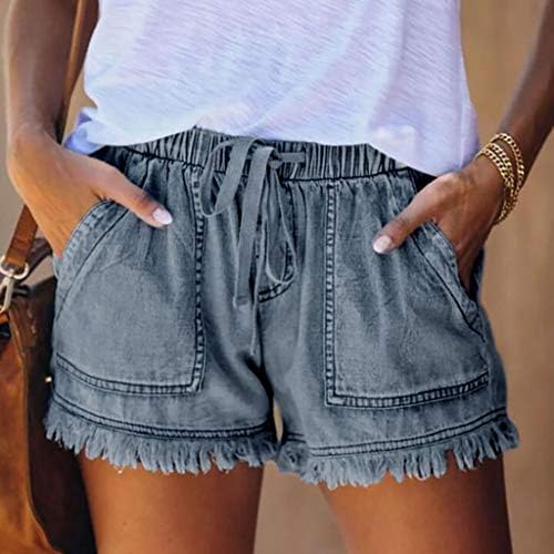 מכנסיים קצרים מזדמנים לנשים בכושר רופף מכנסי חוף רחבים ברגליים קצרות קיץ המותניים המותניים המותניים