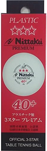 Nittaku Premium 3 Star ITTF 40+ כדורי טניס שולחן פלסטיק, 9 כדורים