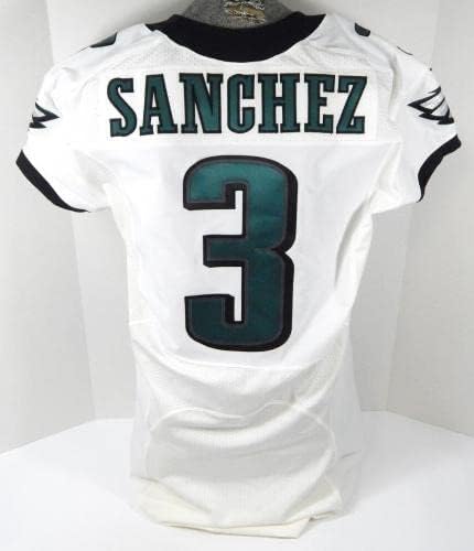 2014 Philadelphia Eagles Mark Sanchez 3 משחק הונפק ג'רזי לבן 46 DP29335 - משחק NFL לא חתום משומש