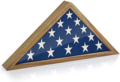 אמריקאי שטוח קטן דגל מקרה מסגרת-אסם עץ סגנון עטוף-מתאים קטן גודל 3 * 5 מקופל דגל-זיכרון דגל תיבת תצוגת