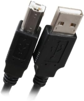 קייבלס 10 רגל USB 2.0 A/זכר ל- B/כבל זכר בצבע שחור USB-AB-BK-10