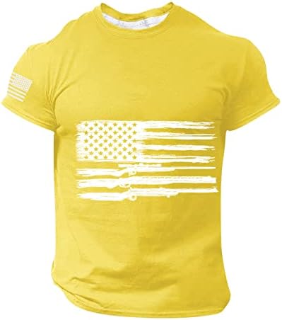 חולצות דגל אמריקאיות לגברים שרוול קצר 4 ביולי חולצות טי טריק