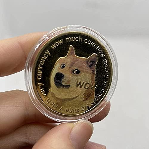 1 גרם מצופה זהב מצופה כלב מטבע זיכרון מצופה זהב מצופה זהב 2021 מטבע אספנות במהדורה מוגבלת עם מקרה מגן