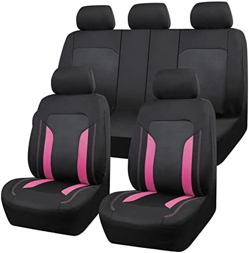 מכוניות מעבר 3D AIR MESH- מושב מכונית ספורטיבית נושמת מכסה מושבים קדמיים בלבד, כרית אוויר תואמת,