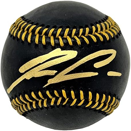 רונלד אקונה ג'וניור אטלנטה ברייבס חתמה על בייסבול רשמי שחור MLB ארהב SM - כדורי בייסבול עם חתימה