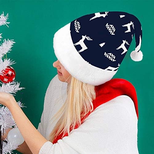 חג המולד סנטה כובע, החג שמח איילים חג המולד חג כובע למבוגרים, יוניסקס נוחות חג המולד כובעי לשנה חדשה