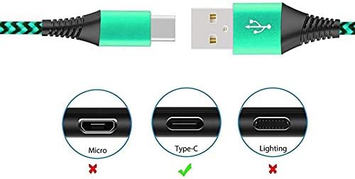 אוקטלקט 2 חבילות כבל USB מסוג C כבל 3A/5A אולטרה טעינה מהירה מטען USB-C מטען ניילון קלוע מארז אלומיניום,