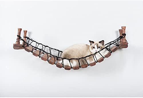 כבול עץ חתול גשר מגרד מגרדים קיר רכוב טיפוס מסגרת מגדל בית עץ לחיות מחמד ריהוט