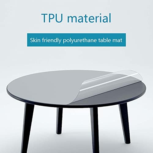 מגן שולחן פלסטיק ברור מפלסטיק ביתי כיסוי שולחן עגול 1.5 ממ הגנה על חום עבה מפות שולחן לשולחנות מקורה