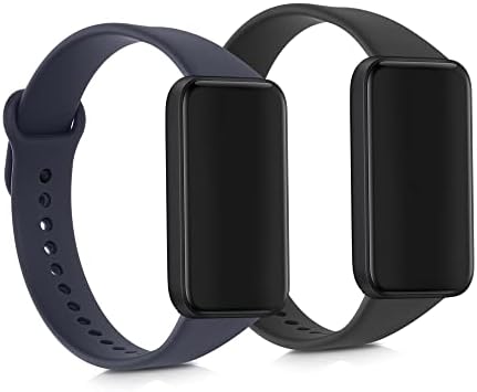 להקות שעון Kwmobile תואמות את Xiaomi Redmi Smart Band Pro - סט רצועות של 2 רצועות סיליקון חלופיות -