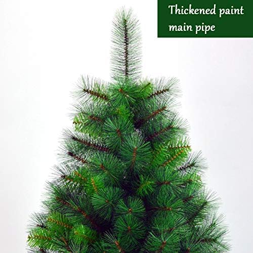 עץ אורן אורן חג המולד ידידותי לסביבה, עצים מעוטרים PVC בעמידה סיבים אופטיים בתחושת האמת מושלמת עבור