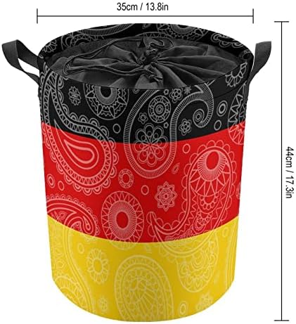 גרמניה פייזלי דגל כביסה סל עם שרוך סגירת כביסת אחסון שקיות עבור בית נסיעות