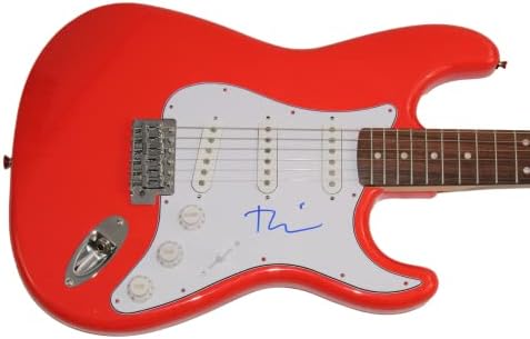 טובי מגווייר חתם על חתימה בגודל מלא פנדר אדום סטראטוקסטר גיטרה חשמלית ב / ג 'יימס ספנס מכתב אותנטיות