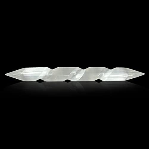 מוצרי קריסטל רייקי טבעיים טבעיים צורת ספירלה צורת קריסטל/אבן לריפוי רייקי - 6 אינץ 'אורך בערך