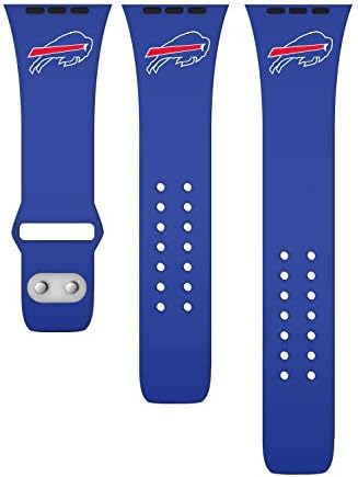 זמן משחק Buffalo Bills Silicone Sport Watch להקת תואם ל- Apple Watch